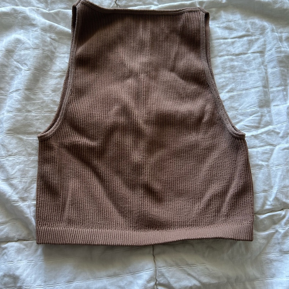 Cotton On Ribbed Tank Top - Mauve Brown